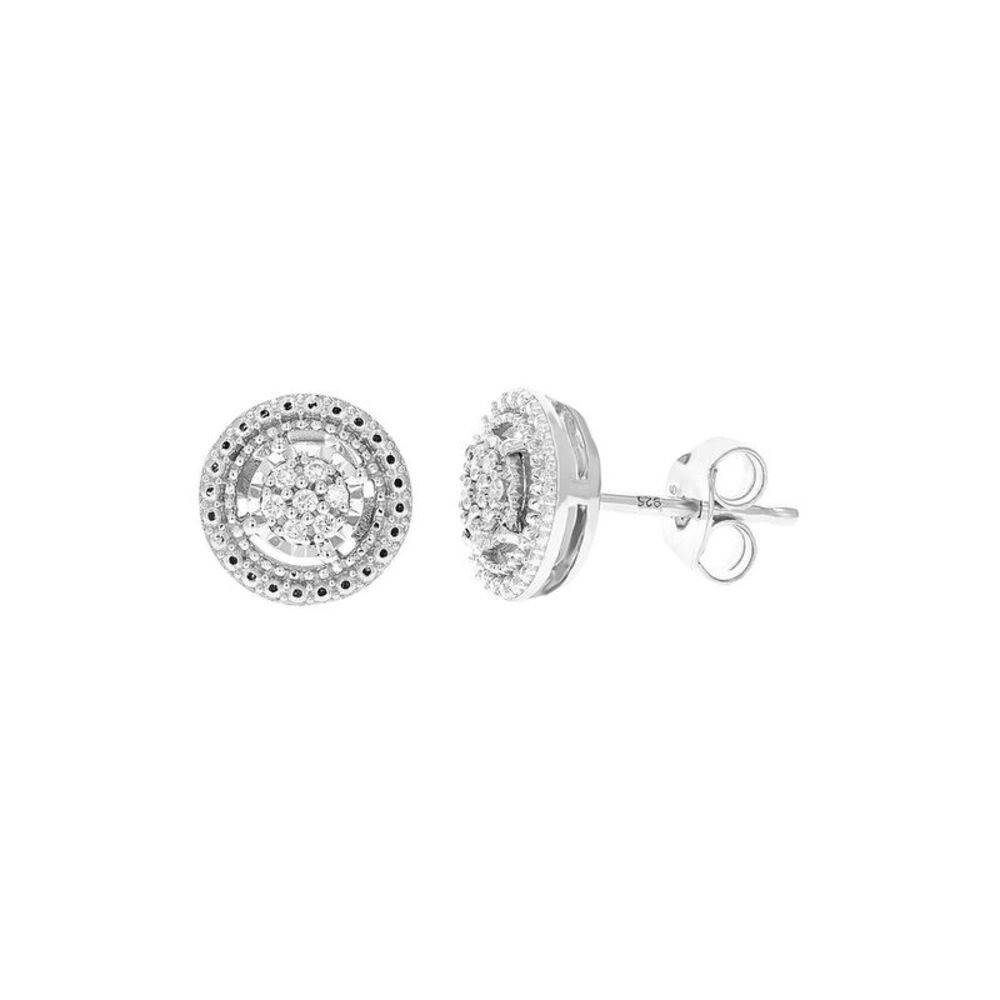 Silver 0.08 Ct. Tw. Lab-Grown Diamond Studs